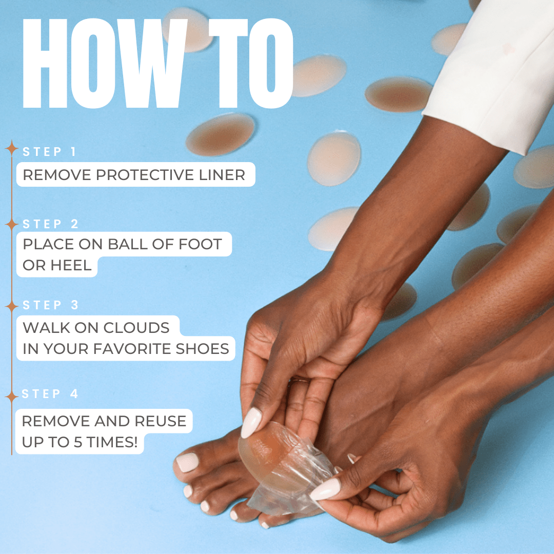 FOOTCLOUD Comfort Gel Cushions make painful feet and shoes feel more comfortable 4 Pack THE FOOTCLOUD