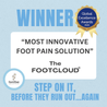 FOOTCLOUD® Silicone Gel Comfort Cushions, Lux Magazine 2023 award winner "most innovative foot pain solution"micro insole comfort solution for foot pain from painful high heels and uncomfortable shoes, 4 pack - THE FOOTCLOUD